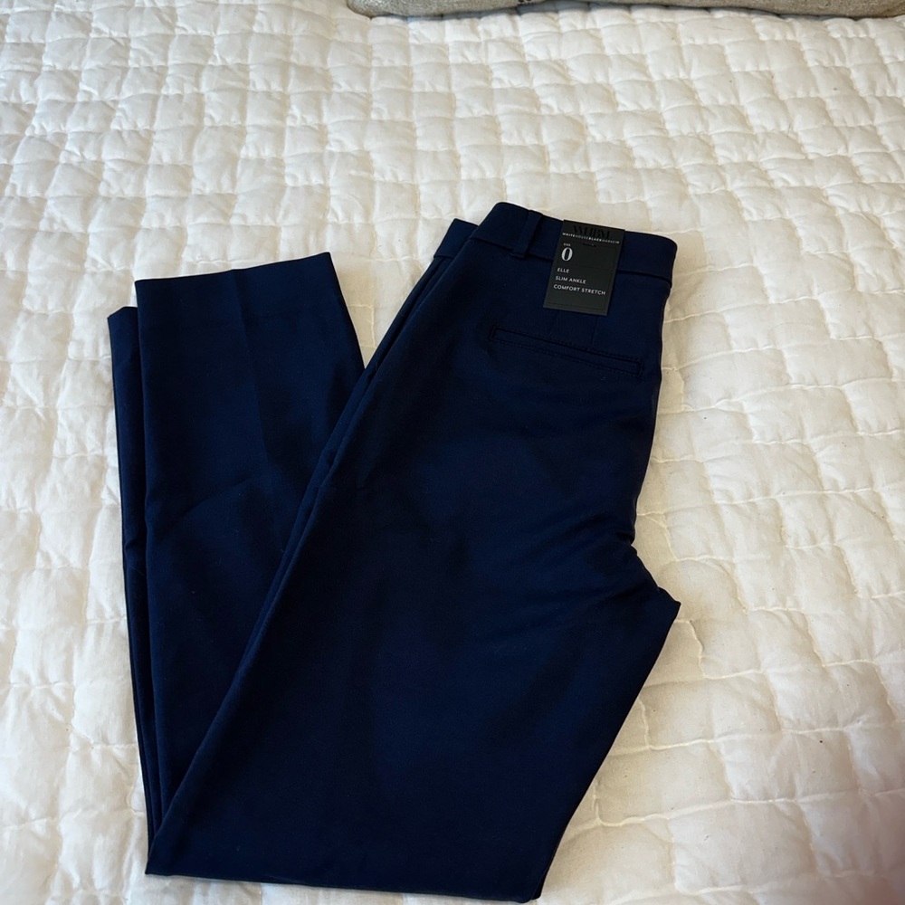 White House Black Market Blue Cropped Pants